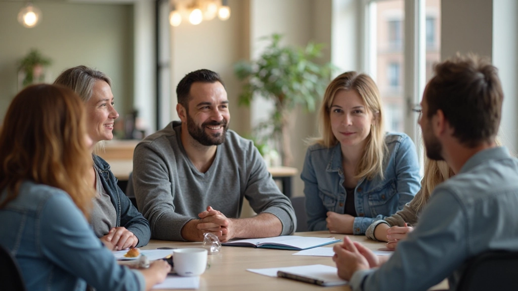 Conversatieklas met volwassen deelnemers